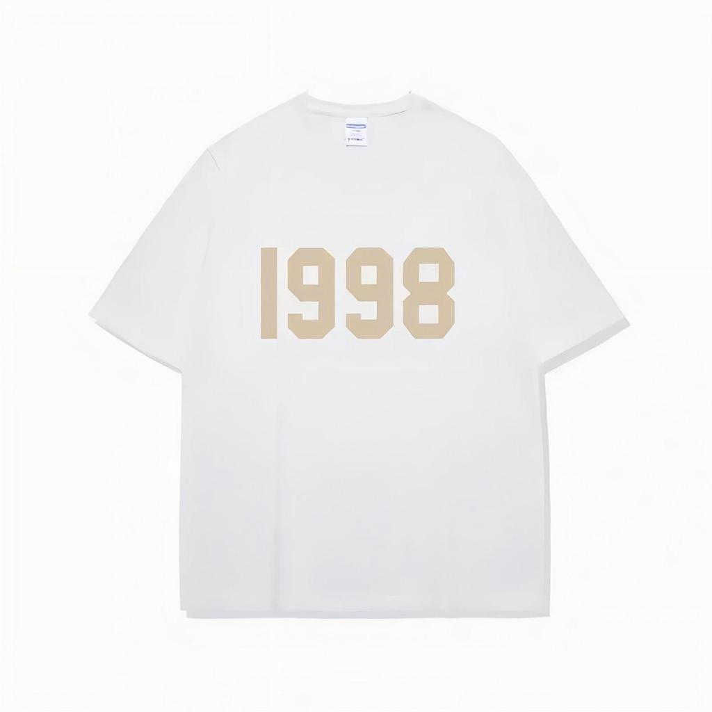 2026 New Summer Simple Text Design 1998 Tide Brand Printing Short-sleeved Street T-shirt Men's and Women's Short-sleeved T-shirt