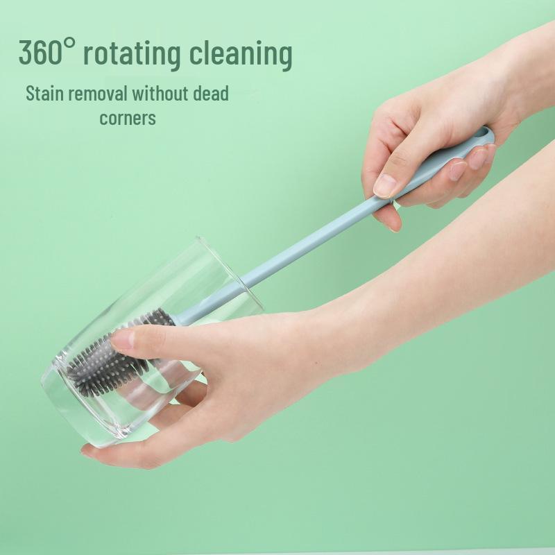 Silicone Long Handle Cup & Bottle Brush for Crevice Cleaning