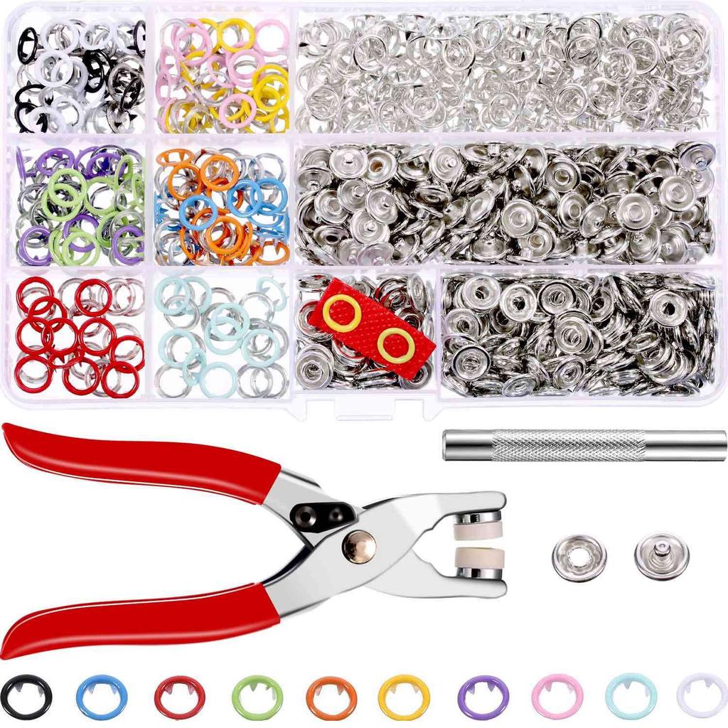 Paquete De 10 Ojal Alicates De Repuesto Color Latón 8MM herramienta Ojal Arandela De Cuero