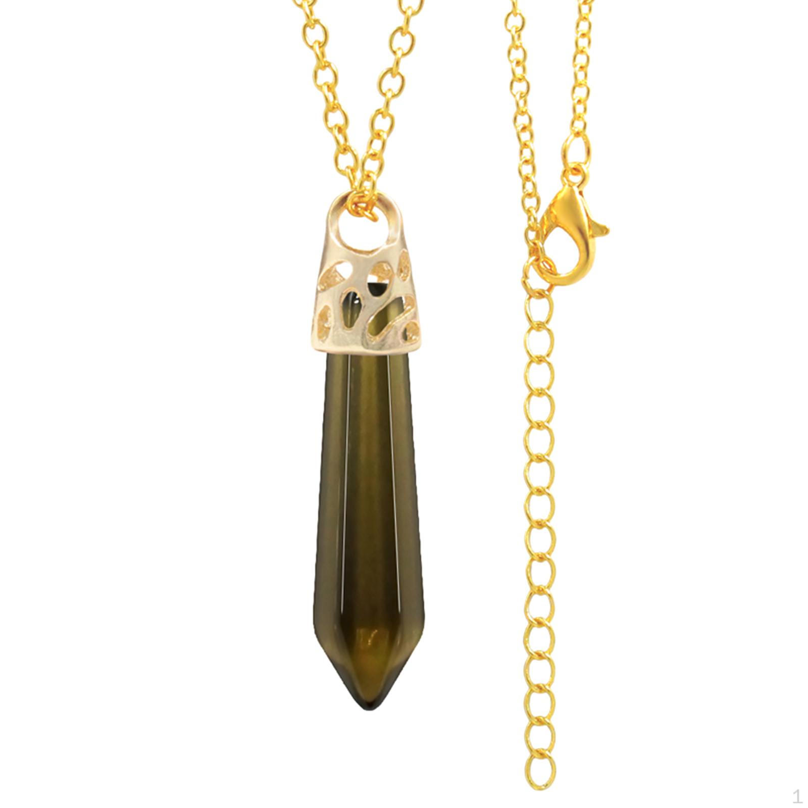 Elegant Crystal Hexagonal Necklace Pendant Jewelry Pointed for L