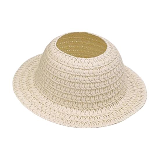 Straw Hat for 17cm Dolls Woven Beach Sun Hat Bohemian Summer Vacation Photo Prop Gift for Doll Lovers
