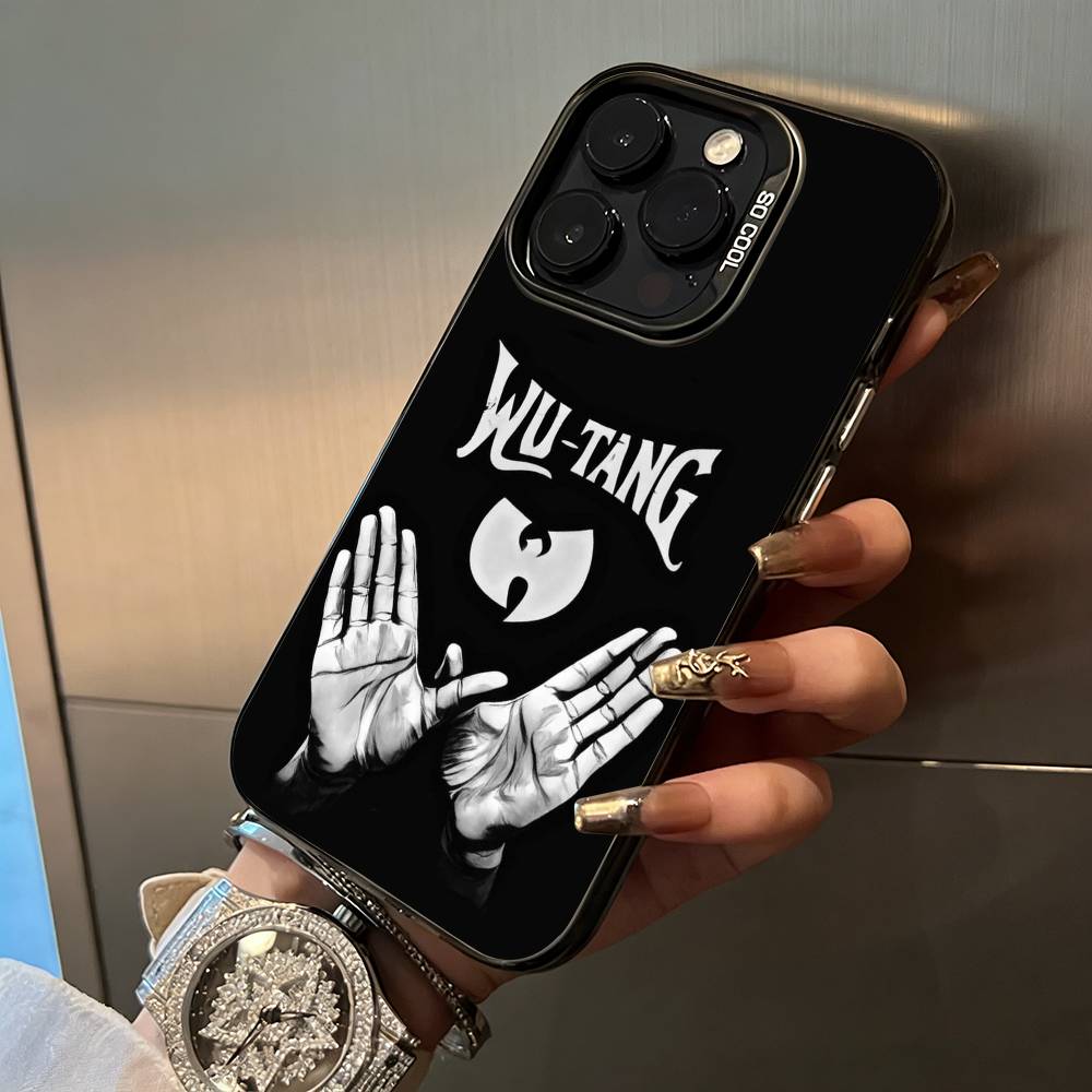 Wu-Wu-T-Tang -Clan For iPhone 17 16 15 14 13 12 11 Pro Max XS 17 Air Silicone Colored Silver Bumper Cover