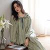 Women's pajamas pure cotton comfortable and simple thin spring and autumn cotton long-sleeved trousers cardigan loungewear can be worn outside set