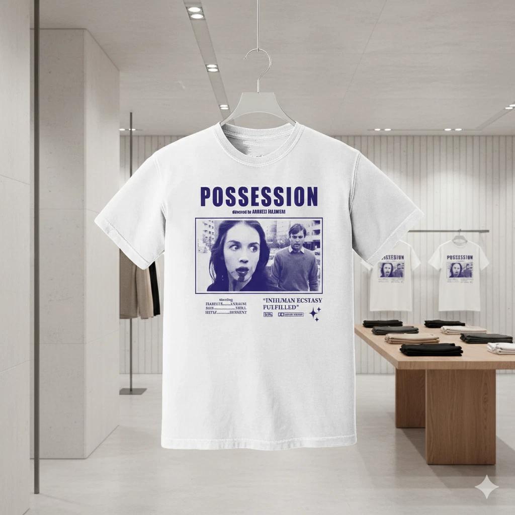 Unisex Adult Vintage Movie Possession 1981 Horror Movie Graphic T-S... S