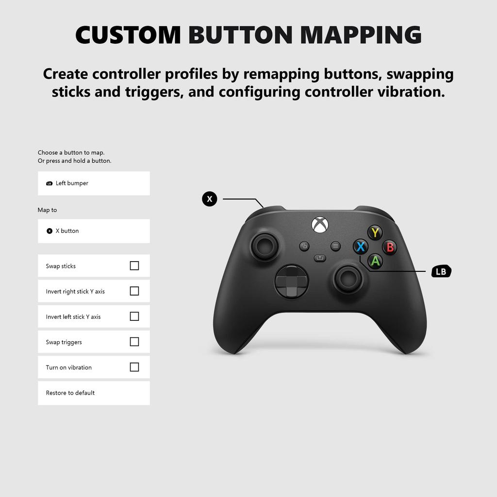 Xbox Core Wireless Controller Carbon Black –