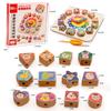Cartoon Building Blocks Clock Early Childhood Wooden Education Matching Toys For Children