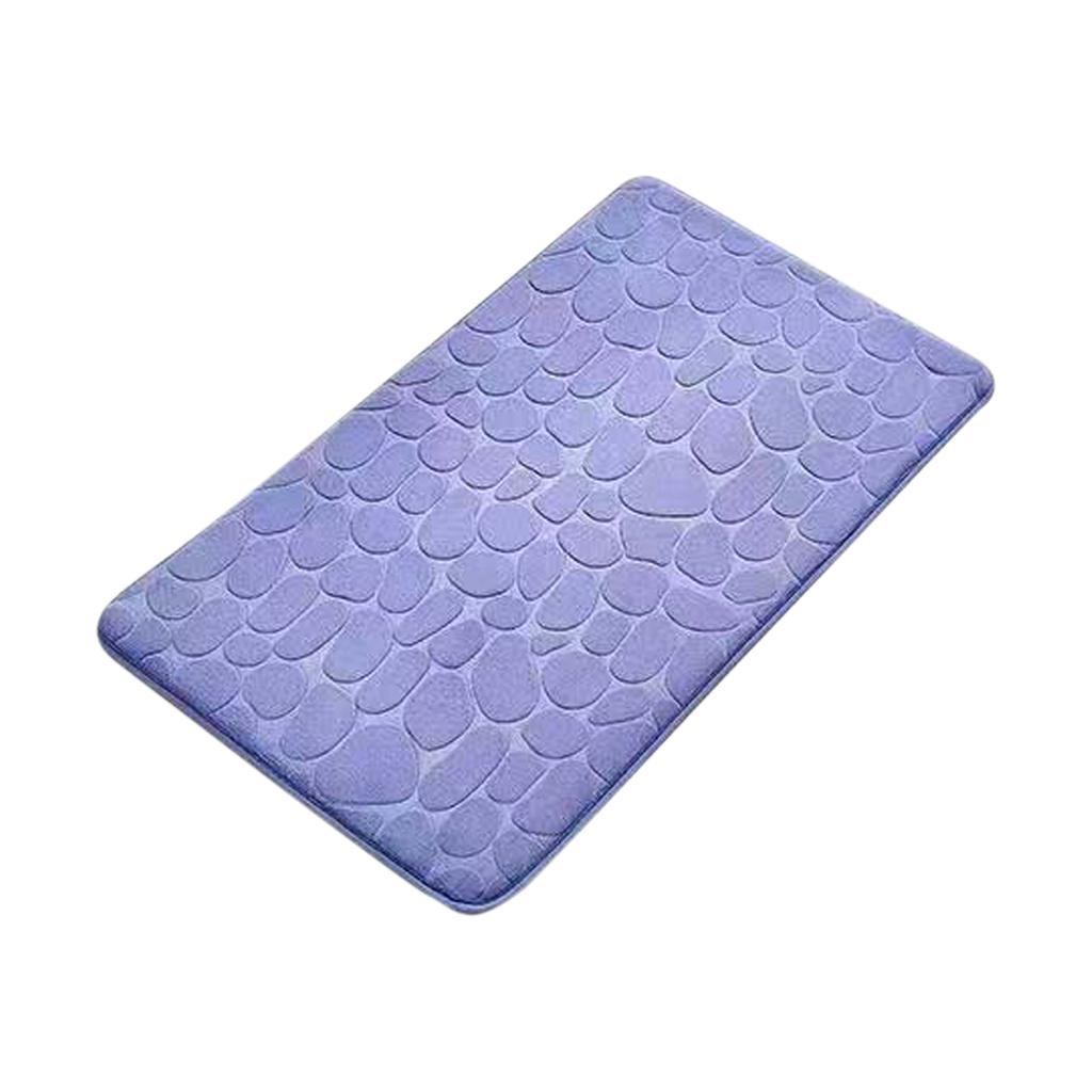 50 * 80CM Mała Mata Podłogowa z Polaru Koralowego w Kształcie Kamienia, Jednolity Kolor, Łatwa w Utrzymaniu, Mata Podłogowa do Łazienki, Mata Łazienkowa, Krzyż