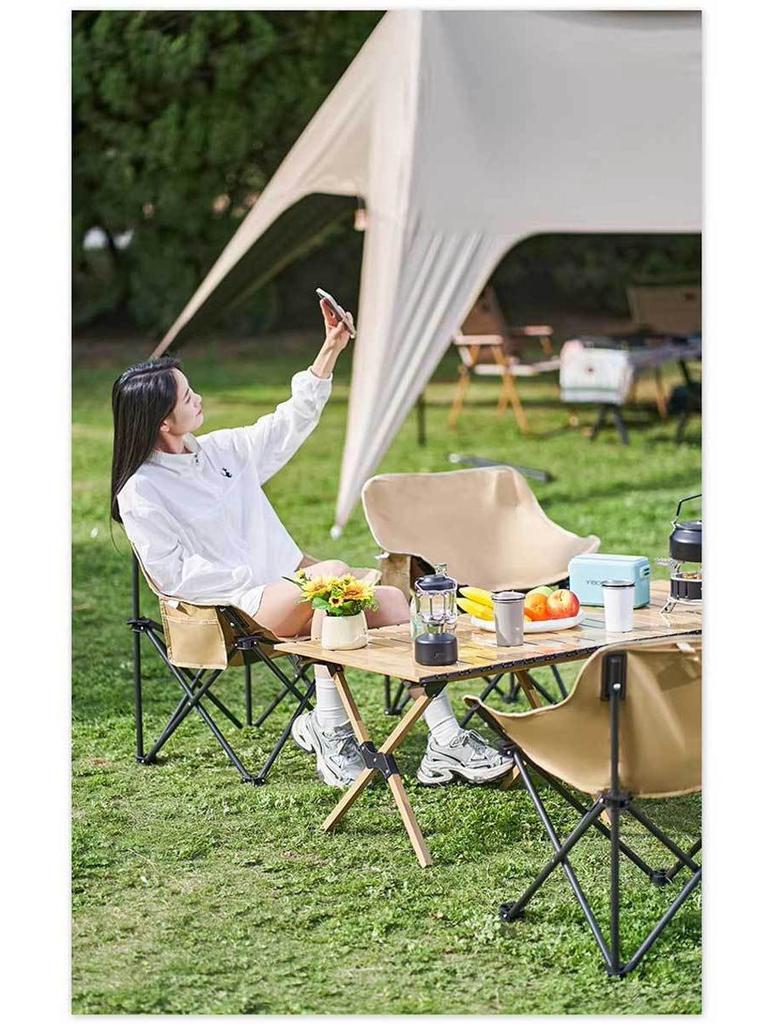 Convenient Outdoor Folding Moon Chair: Lightweight & Portable for Camping, Fishing, Beach & Picnic