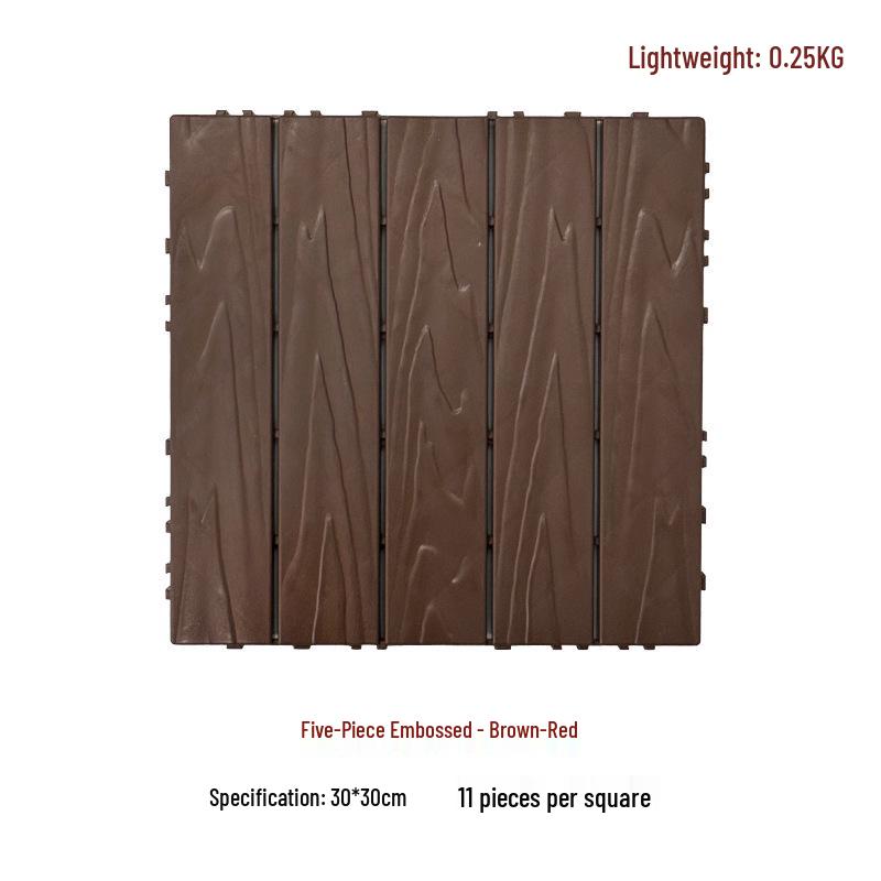 Suelo de Plástico Compuesto para Exteriores de Encastre 30x30 para Jardín/Balcón