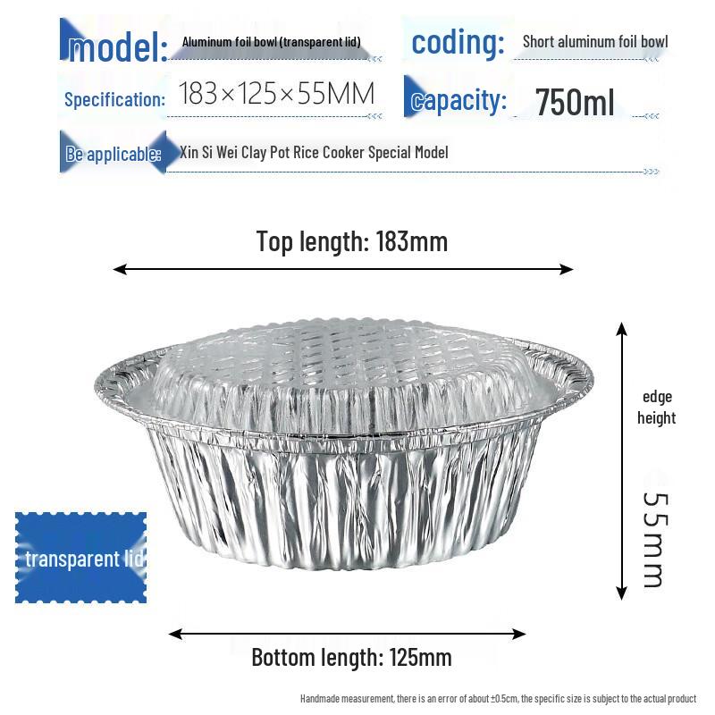 Handun Disposable Aluminum Foil Claypot Rice Container