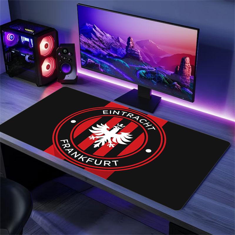 Eintracht Frankfurt Mauspads, Große Gaming-Schreibtischmatte, Rutschfestes XXL-Mauspad für Laptop & Tablet, Mini-PC-Spielmatte mit genähten Kanten