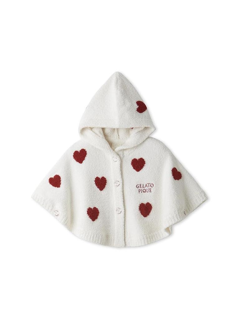 BABY Airy Moco Heart Poncho PBNT254435RED80