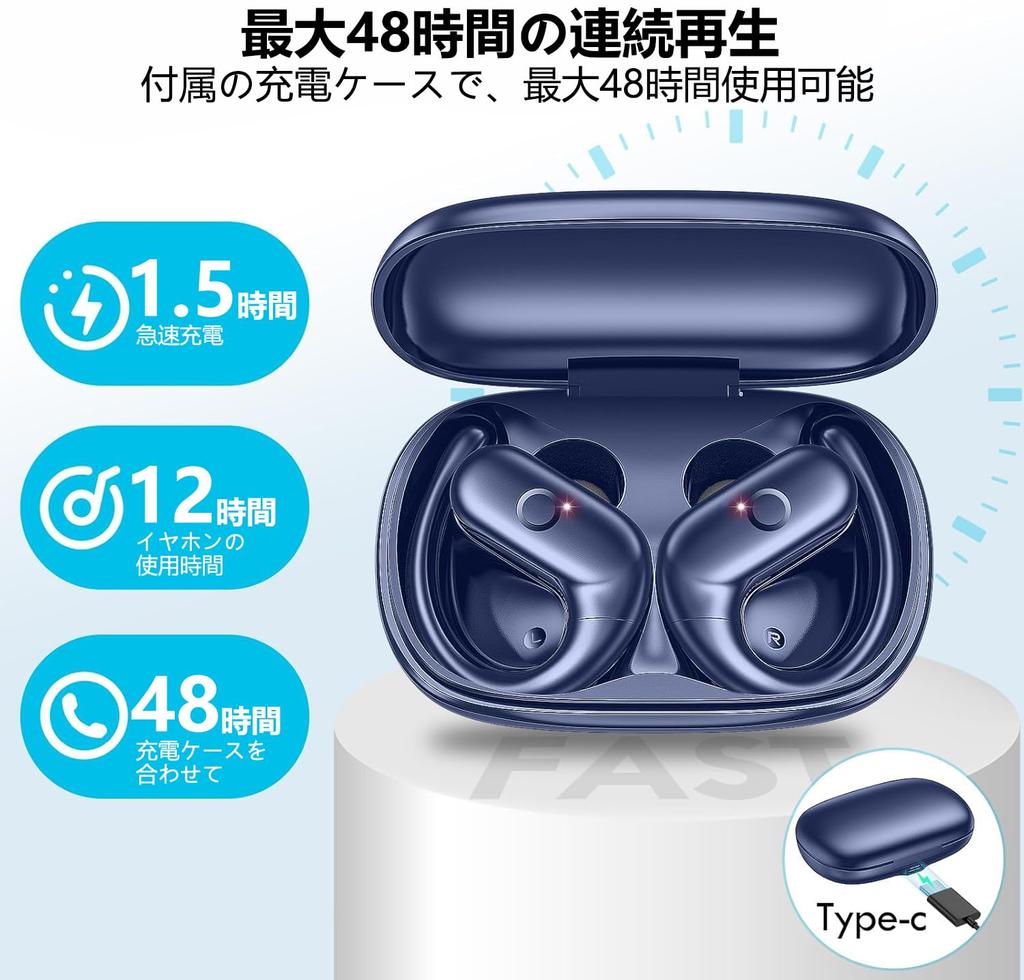 Bluetooth Wireless Earphones Latest and Earhook Combination Bluetooth Up To 48 Hours of Karuna Style Bluetooth Sound ENC Automatic Instant Touch