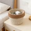 Cotton Rope Basket Large Toys Storage Woven Basket Decorative Round Closet Organizer for Clothes Towels Blankets