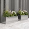 Retaining Wall 4 Pcs 100 X 100 X 30 Cm Stainless Steel Silver