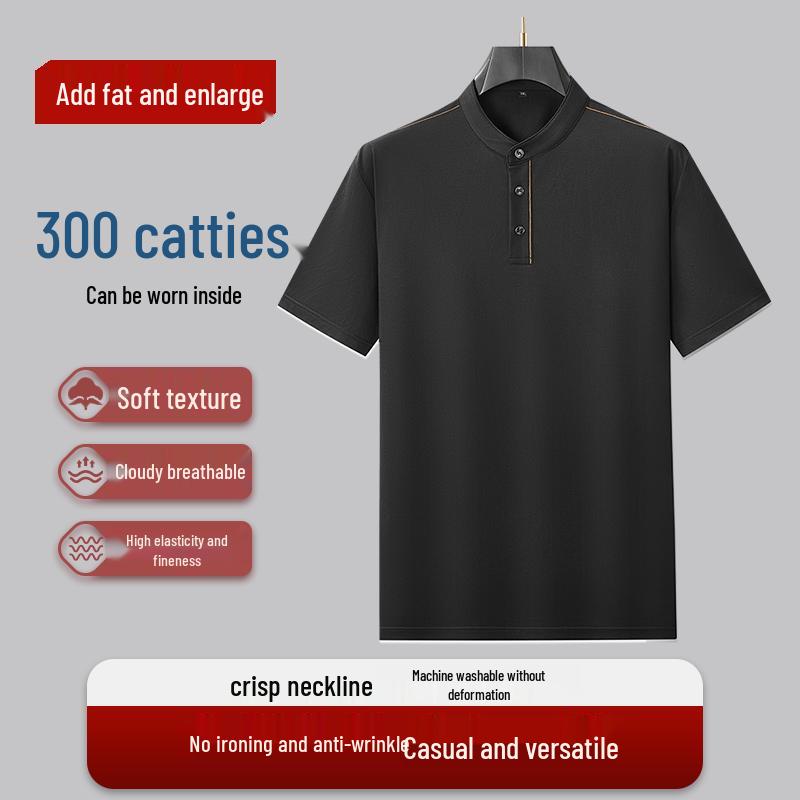 Men s Plus Size Short Sleeve Polo Shirt 5XL