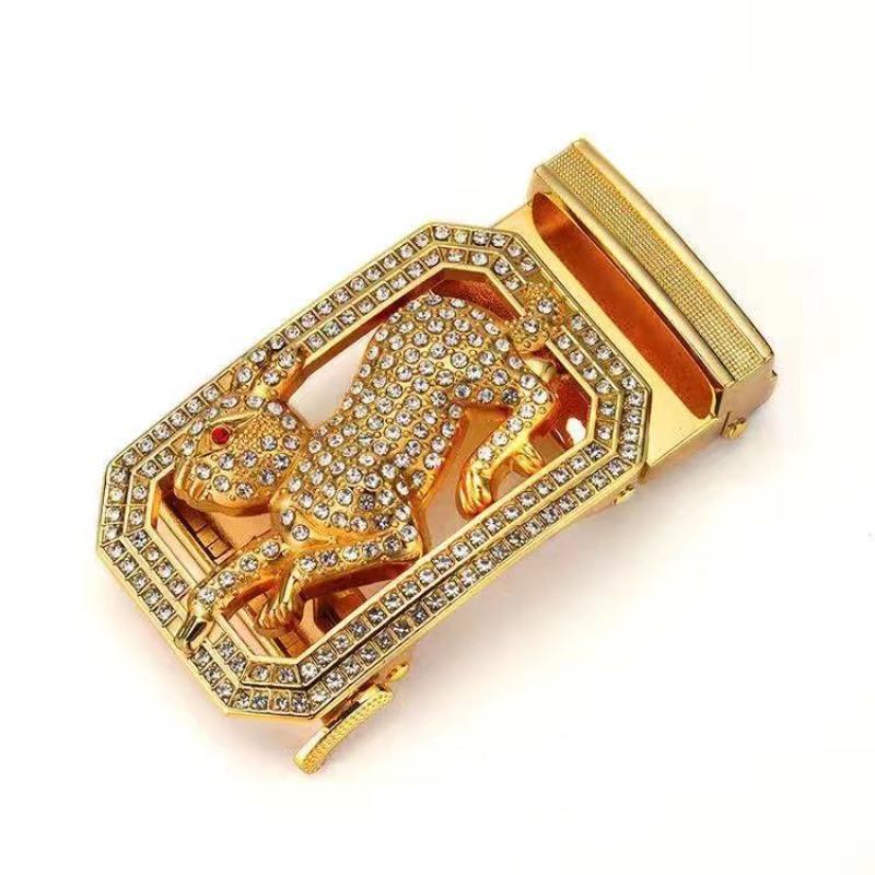 Neuer Tierkreis Herren Automatikschließe Gürtel 3.5CM Knopfkopf Einzelautomatikgürtel, Schnalle hochwertige Legierung Gürtelschnalle