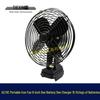 Makita-Style 8" Dual Function AC/DC Iron Fan, 220V, Compatible with 21V Battery Series 15.