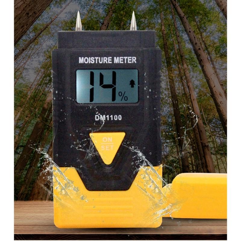 Portable Miniature Digital Hygrometer For Wood And Building Material Moisture Detection With Automatic Shutdown Feature