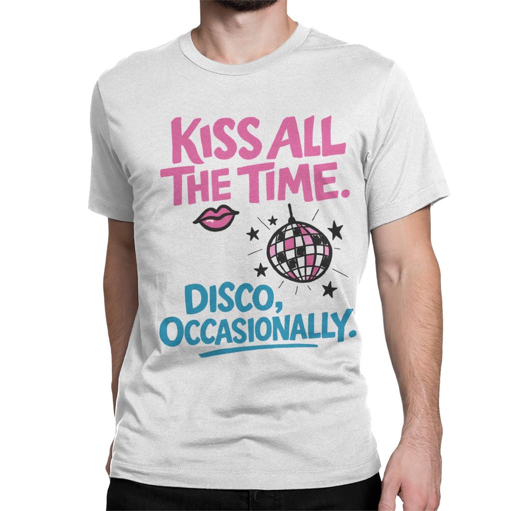 Kiss All The Time Harrys Album TShirt Men Women Styles Novelty Pure Cotton Tee Shirt Short Sleeve T Shirt Gift Idea Clothing