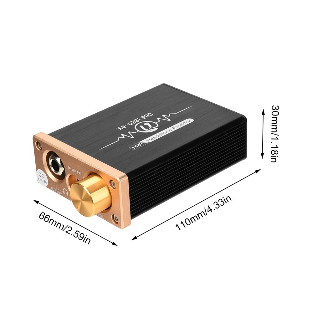 XZ-U301Pro DC 5V Class A Hi-Fi Headphone Amplifier 1500mW High-Power Desktop Headphone Amp 6.35mm/3.5mm Headphone Jack RCA Input