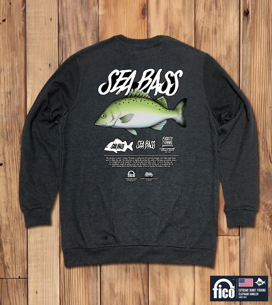 DOLDOL Fico-Mtm-64 Extreme Fishing Brand Fico Character Graphic Sweatshirt Long Sleeve