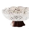 Fruit Bowl Footed Tray Drain Household Kitchen Counter Table Centerpiece Decor for Candies