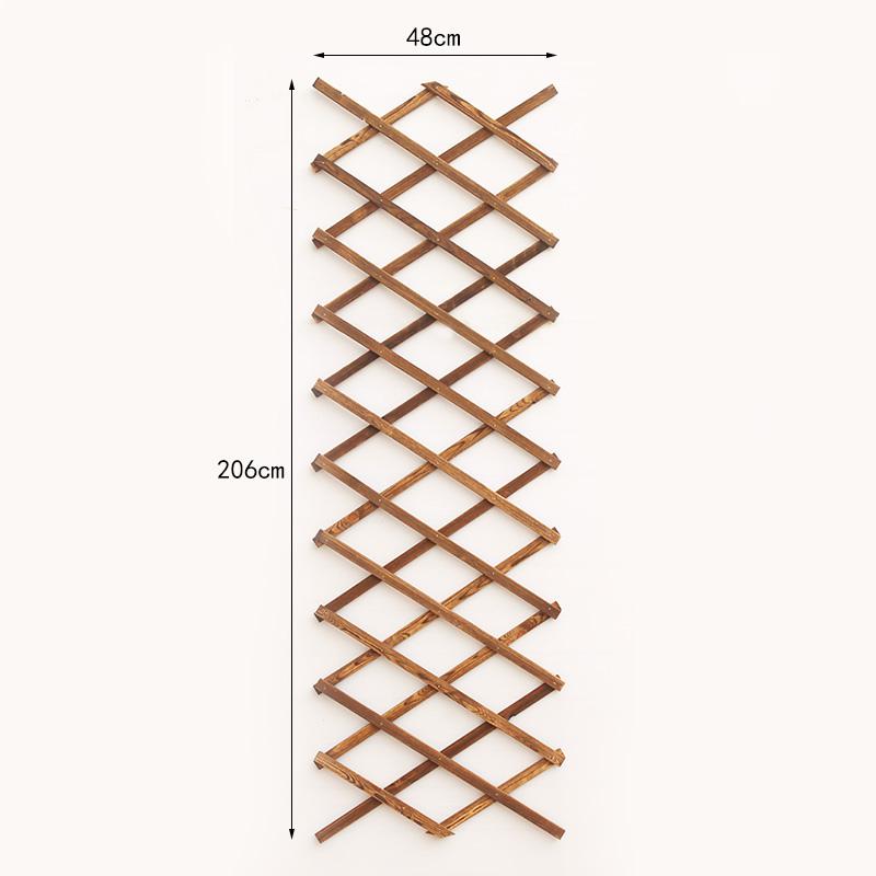 Carbonized Wooden Garden Wall Fence Panel Plant Climb Trellis Support Decorative Garden Fence for Home Yard Garden Decoration