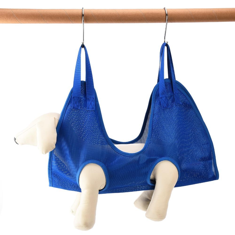 Blue color design Pet Nail Trimming Sling Mesh Pet Restraint Bed  Daily pet beauty grooming