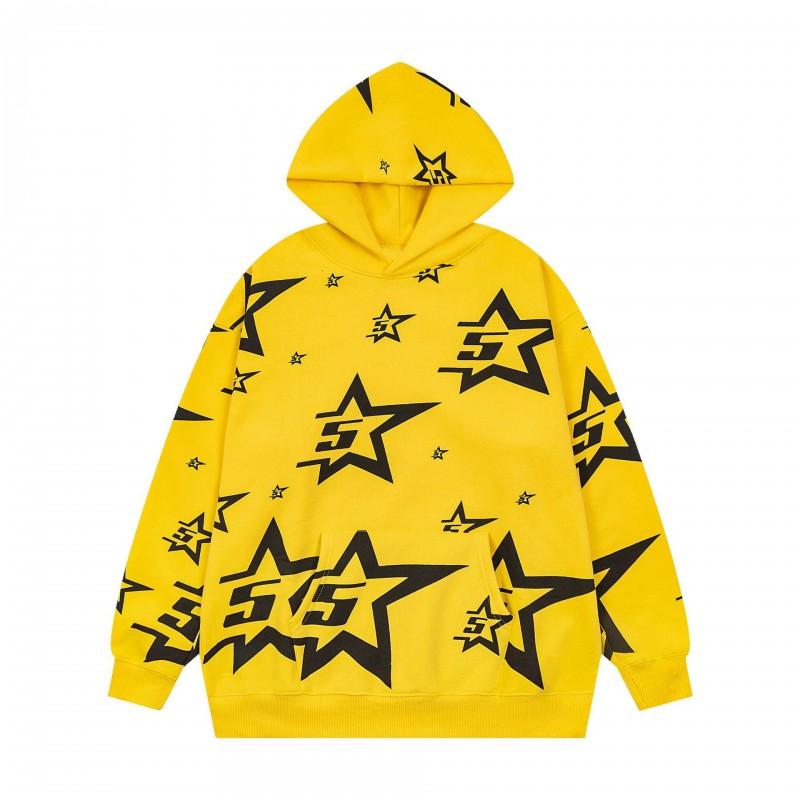 Unisex Oversized Hoodie With Spiderweb Print Fleece-Lined Cotton Blend Streetwear Style