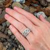 Sterling  Wedding Rings for Women Hollow Floral Pattern Luxury CZ Female Rings Party Gift New Trendy Jewelry