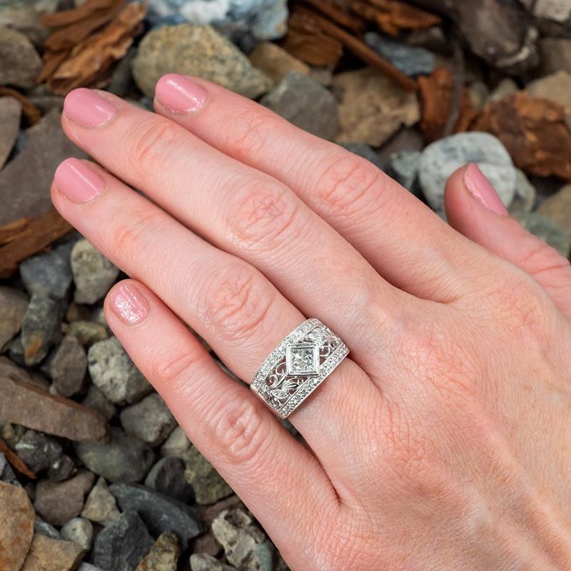 Sterling  Wedding Rings for Women Hollow Floral Pattern Luxury CZ Female Rings Party Gift New Trendy Jewelry