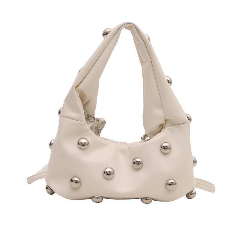 Personalized Pu Rivet Shoulder Bags Solid Color Crossbody Bag High-End Women Handbag Luxury Brand Satchel Small Tote Bag