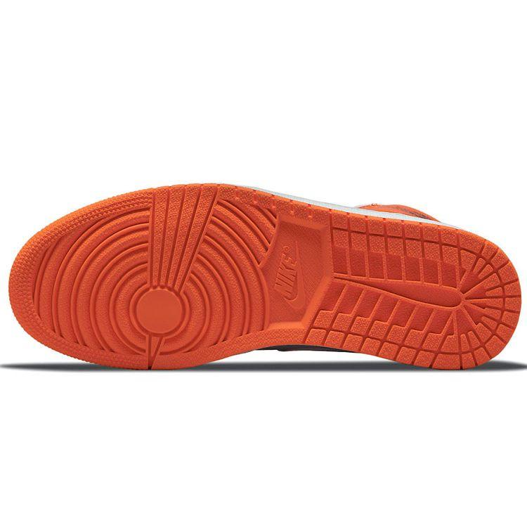 Air Jordan 1 Mid SE Electro Orange Men Sneakers Black White DM3531-800