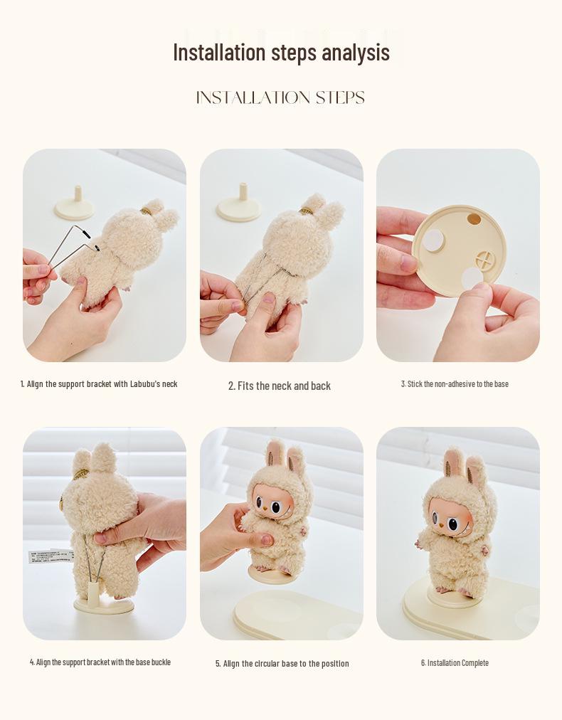 Labubu Plush Vinyl Figure Display Box - Bubble Mart Transparent Storage and Surprise Blind Box.