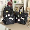 Schoolbag New High-value Star Schoolbag Women's Large-capacity Lightweight Backpack Campus Wind Letter Backpack Student Make-up Bag