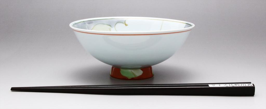 Hasami Ware, Sen'emon Pottery Studio, Colorful Camellia Rice Bowl, Red