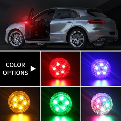 2Pcs Luz de advertência de segurança para porta de abertura de carro, universal, LED, lâmpada anticolisão, alarme intermitente, aviso de estacionamento, anticolisão