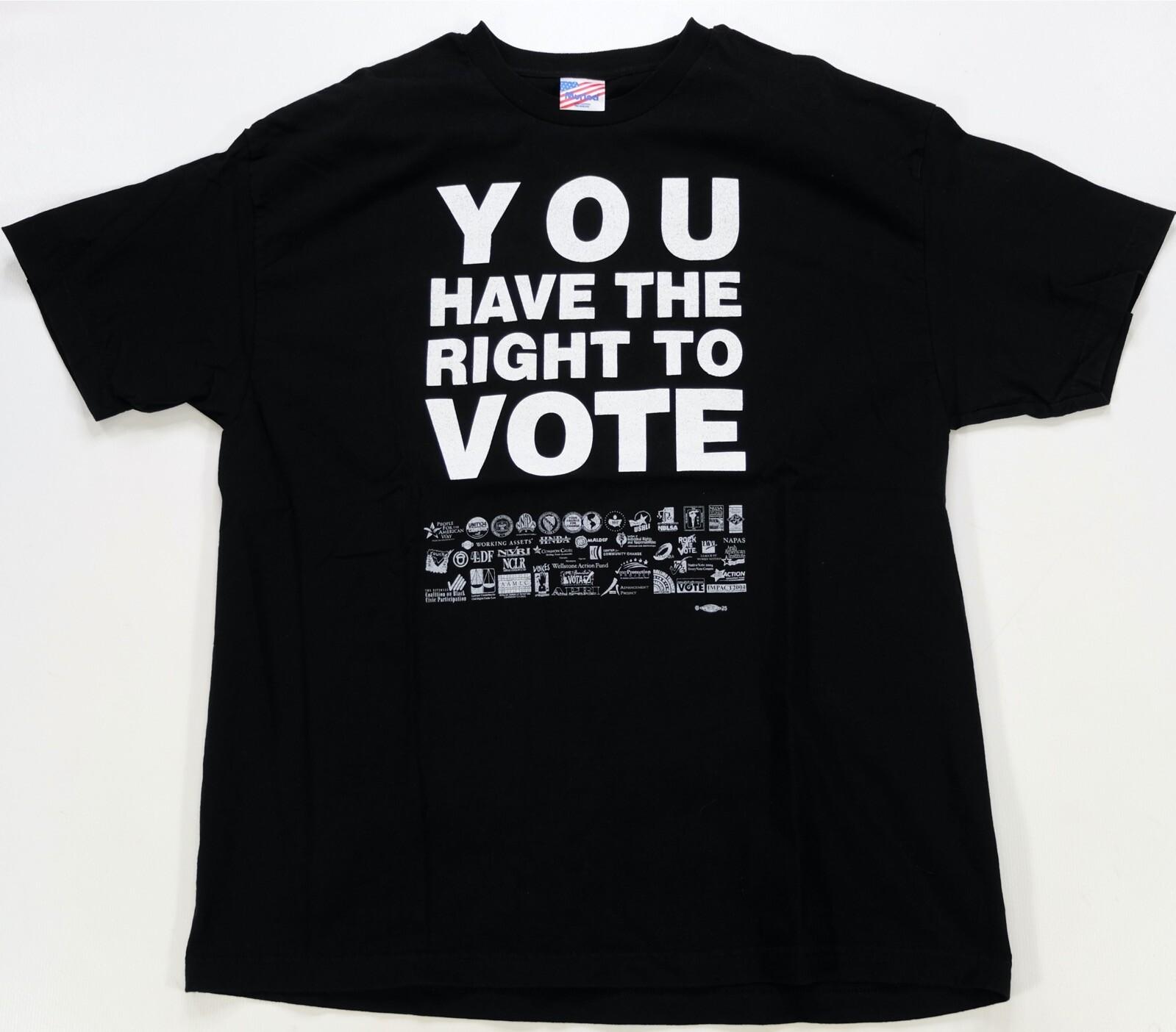 Rare VTG MURINA You Have The Right To Vote Election Protection T Shirt 90s 2XL S