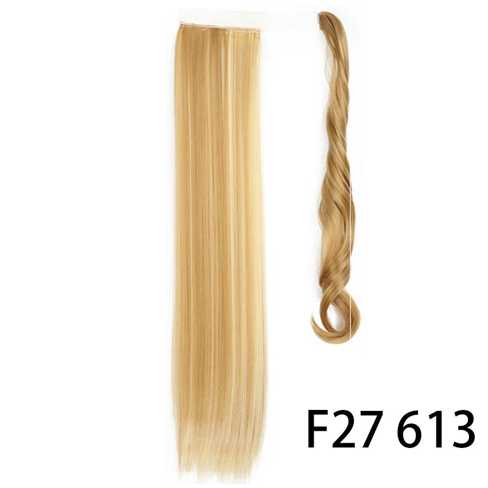 MISS WIG Women Synthetic Long Straight Ponytail Extensions Heat Resistant Hair 22 and 34 Inch Wrap Around Pony Hairpiece for Women