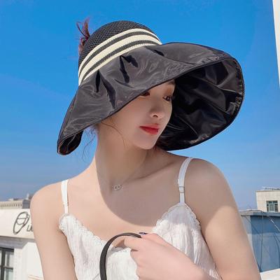 Summer Sun Hat for Women - UV Protection, Wide Brim, Open Top Design with Shell Detail, Fashionable & Versatile, Summer, Sun Protection Hat