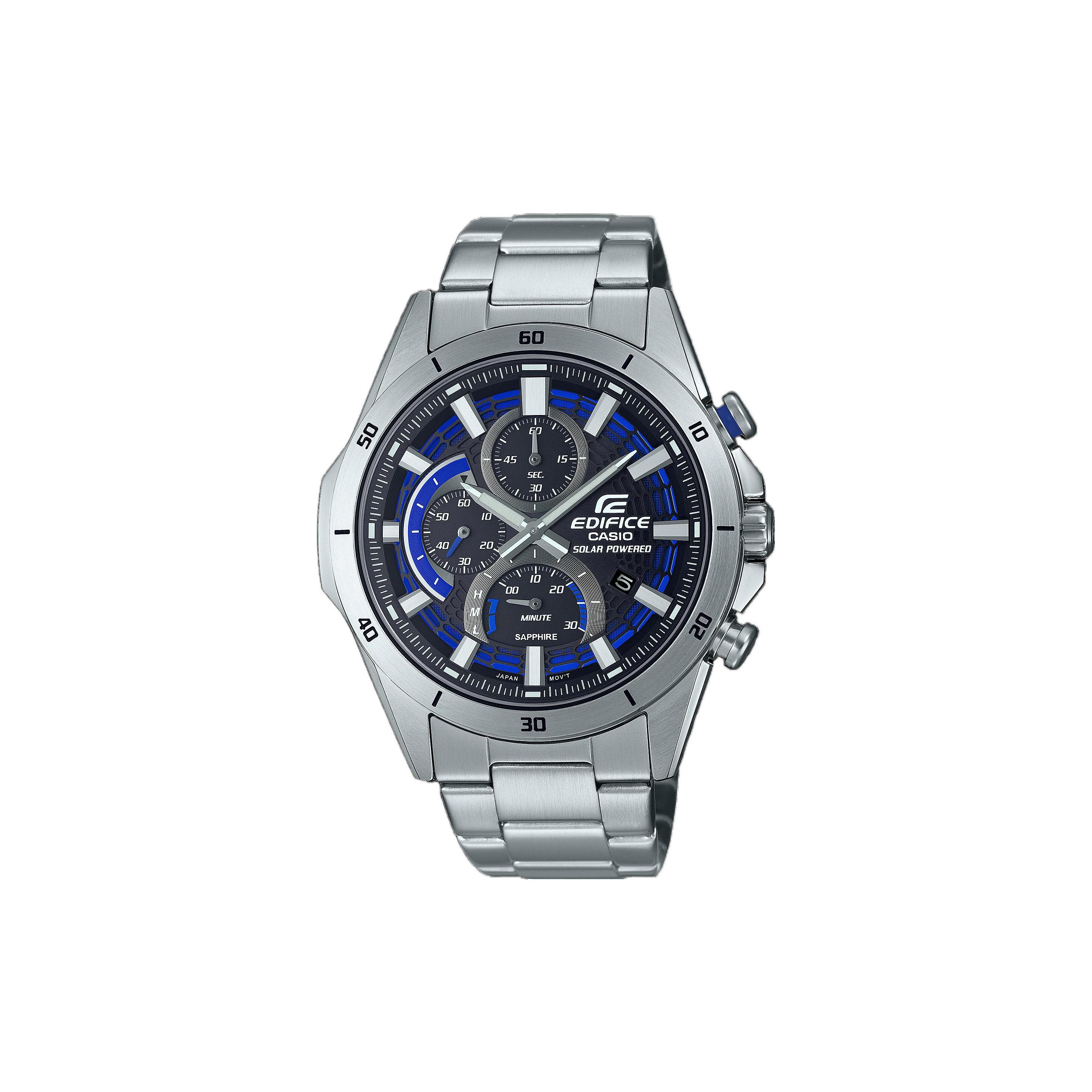 CASIO Men EDIFICE Blue Watch EFS-S610D-1AV EFS-S610D-1AV Silver Strap