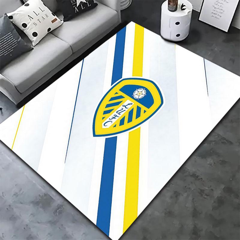 Leeds United Teppich für Wohnzimmer Schlafzimmer Zuhause Sofadekoration, Kinder Spiel rutschfeste Bodenmatte
