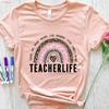 Teach Love Inspire Motivate Lead Encourage Listen Connect Include Teacher T Shirt Rainbow First Grade Vintage Slightly