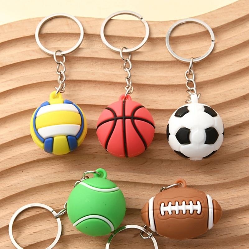 Volleyball Keychains Small and Exquisite Accessories Fashion Key Ornament PVC Texture Suitable for Keys and Various Bags
