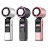 USB Rechargeable Fan with Strong Airflows and Digital Display Handheld Electric Fan for Students and Office Workers