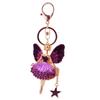 Metal Ballet Girl Keychain Exquisite Car Key Ring Sweet Rhinestone Girl Pendant  Gifts