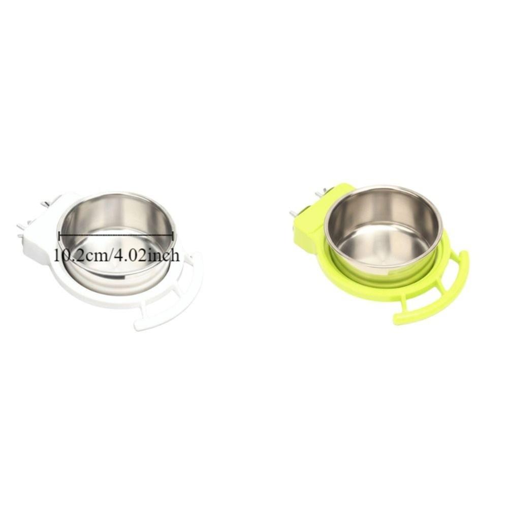 Detachable Bird Feeding Dish Stainless Steel Parrot Food Cup Bird Drinking Cup Bird Perch