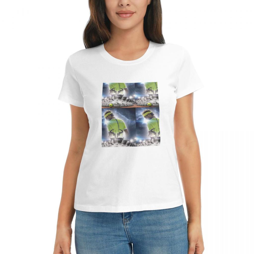 Women TShirt Art Rafael Nadal Summer Short Sleeve Tees ONeck Cotton T Shirts Clothes Tops Streetwear