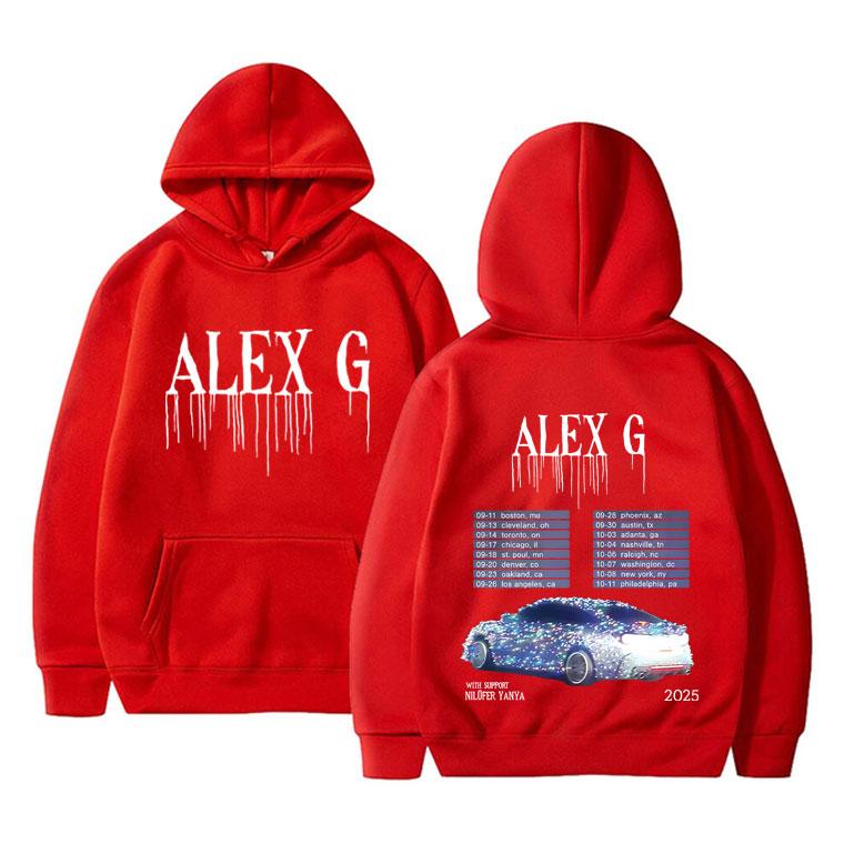 Alex G Tour 2025 Hoodie Men Women Clothing Casual Sweatshirt Men's Oversized Hooded Tracksuit Male Fashion Fleece Cotton Hoodies